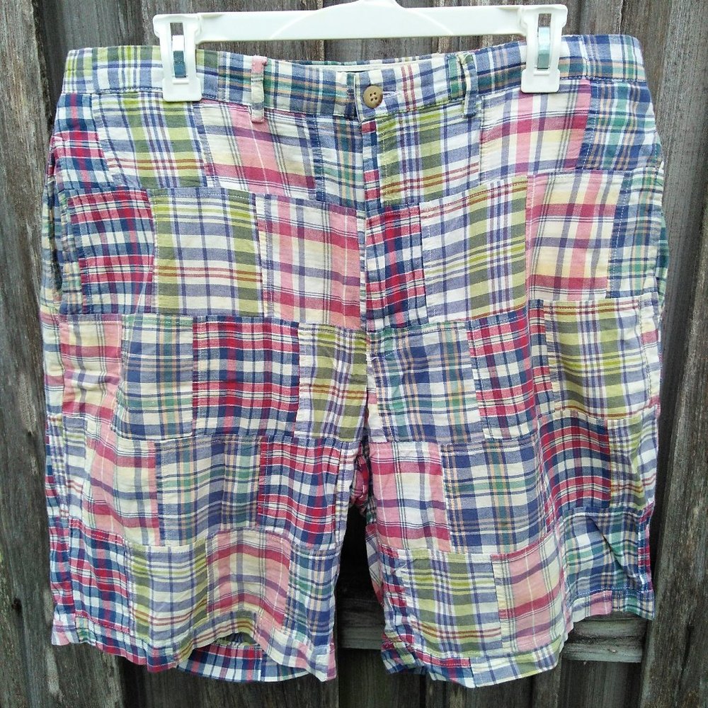 Polo Ralph Lauren madras plaid shorts 36 X 9.5"